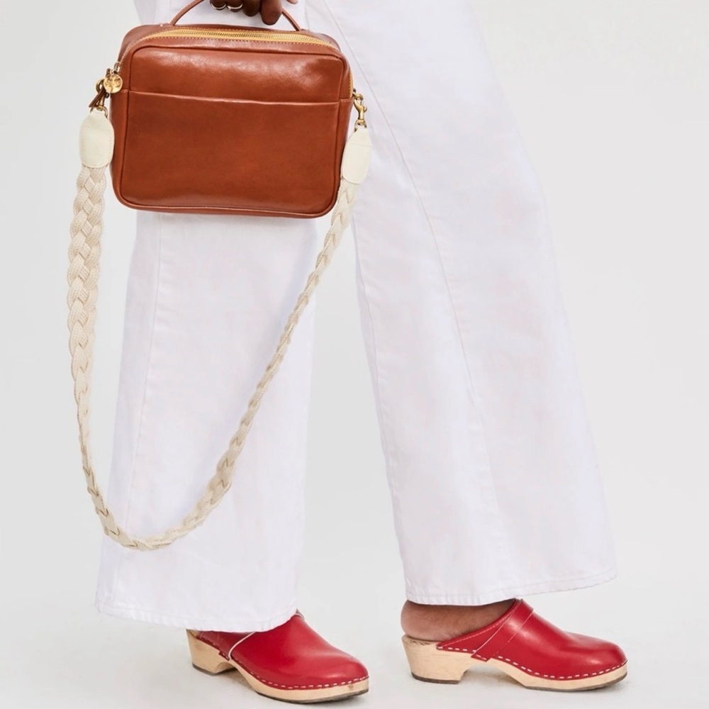 Clare V Cream Braided Crossbody Strap - Picture 5 of 5